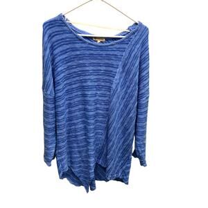 Democracy Womens Knit Blue Pullover Sweater Size XL